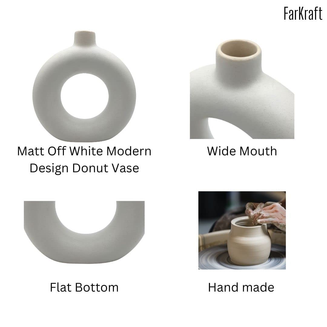Donut Ceramic Vases Set Of 2