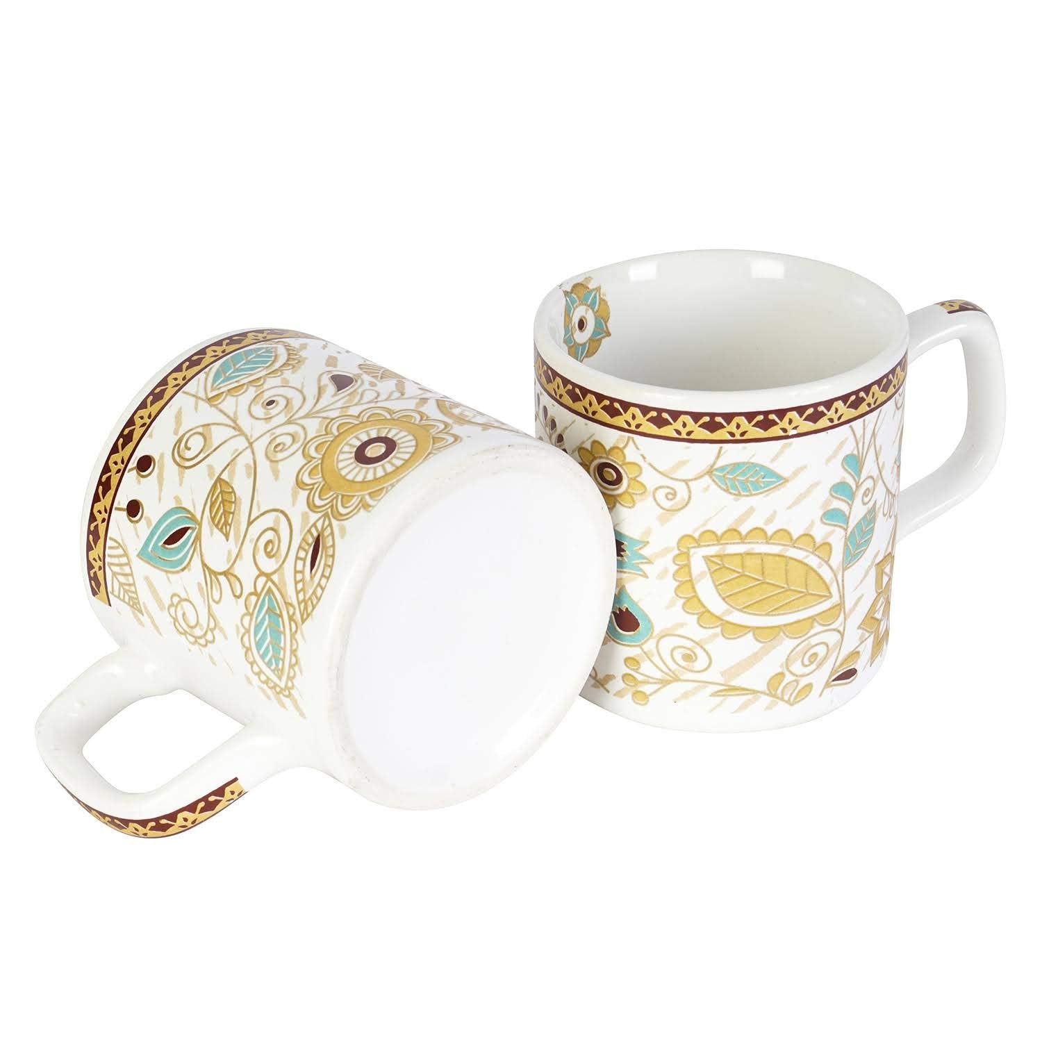 Designer Handmade Ceramic Tea & Coffee Cups - (Pack of 6) 150ml