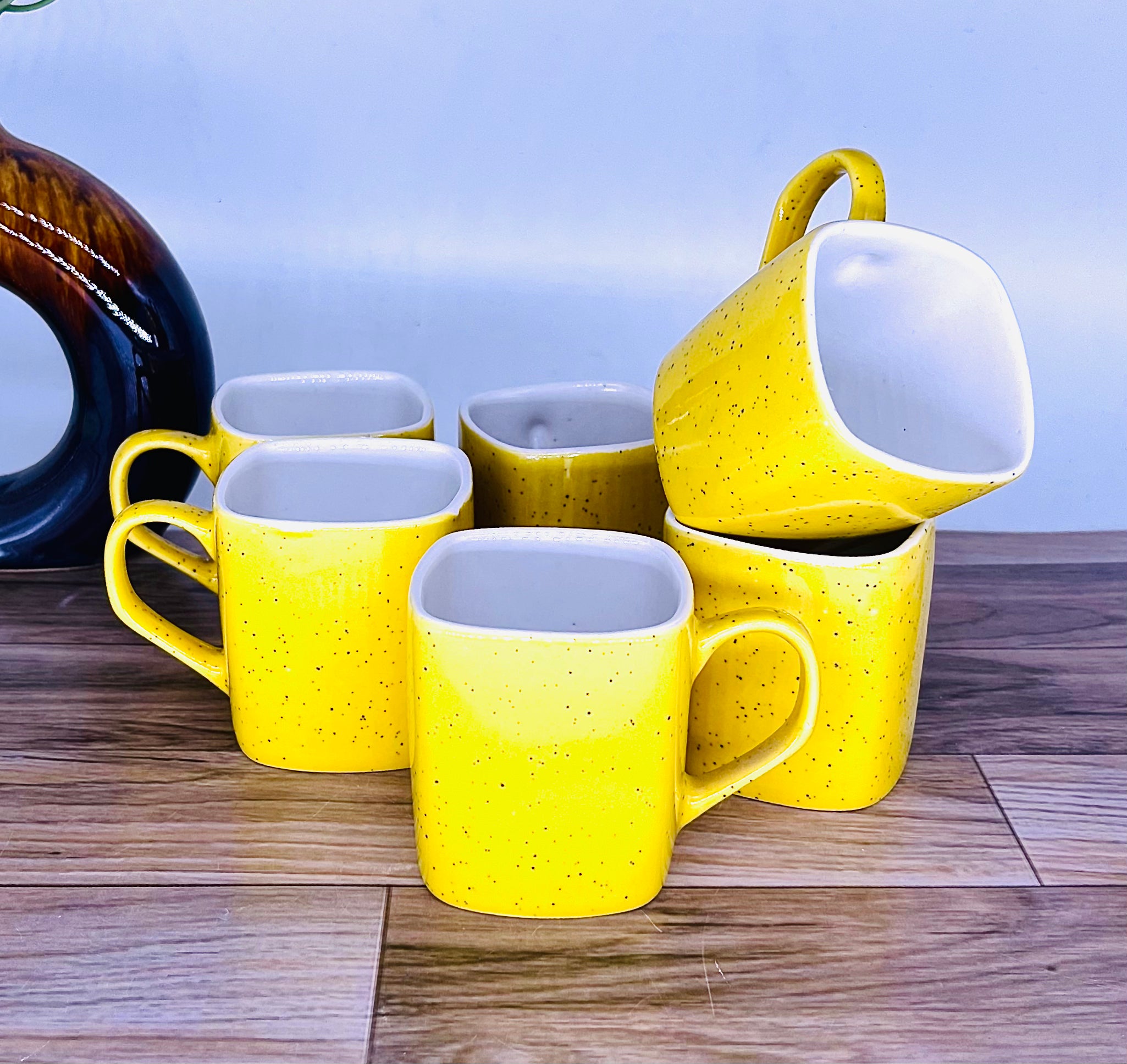 Sprinkle Series Ceramic Tea & Coffee Cups - (Pack of 6) 150ml