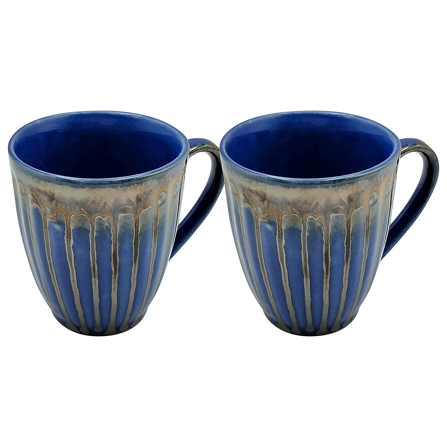 Studio Blue Pottery  Ceramic Coffee Mugs - Set Of 2