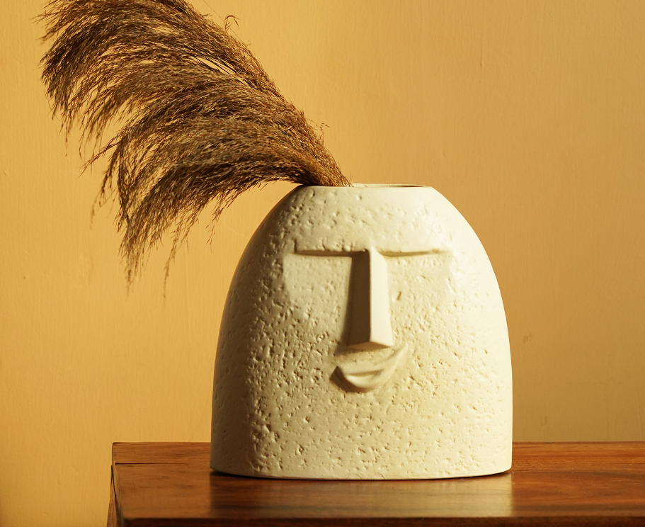 FARKRAFT Face Shaped Handcrafted Artistic Design Vase -  Upbeat Vase